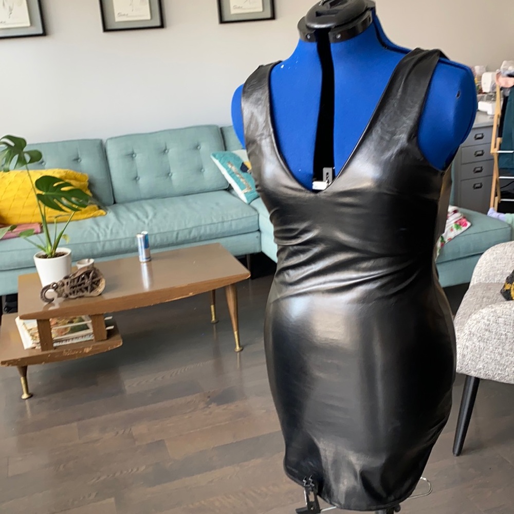 Akita leather dress